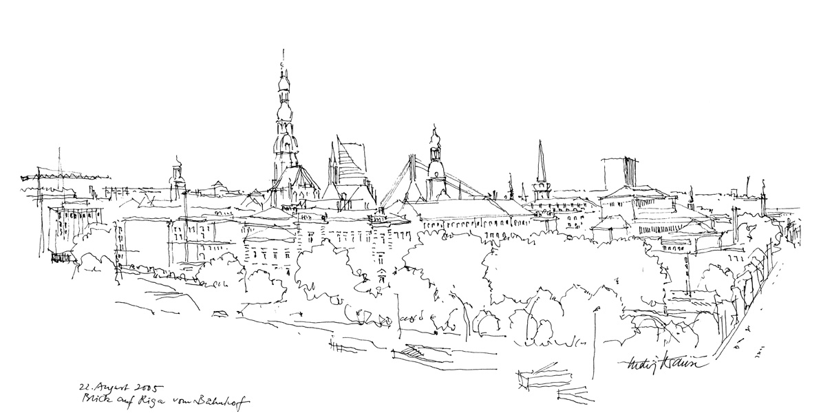 Riga Stadtsilhouette