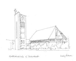 Darmstadt: Matthäuskirche (Bartning)